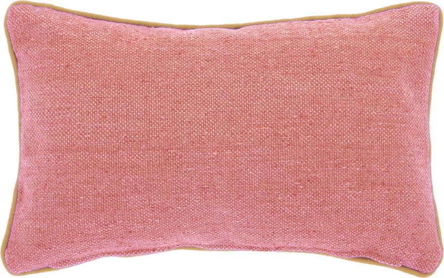 Růžový povlak na polštář z recyklovaného plastu Kave Home Dalila