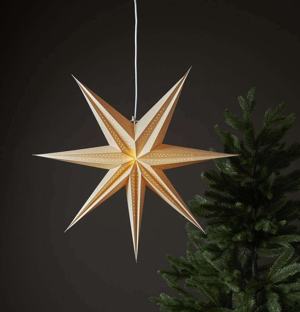 Béžová vánoční světelná dekorace ø 60 cm Point - Star Trading Star Trading