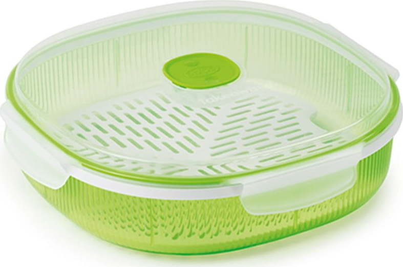 Zelená sada na napařování potravin v mikrovlnce Snips Dish Steamer