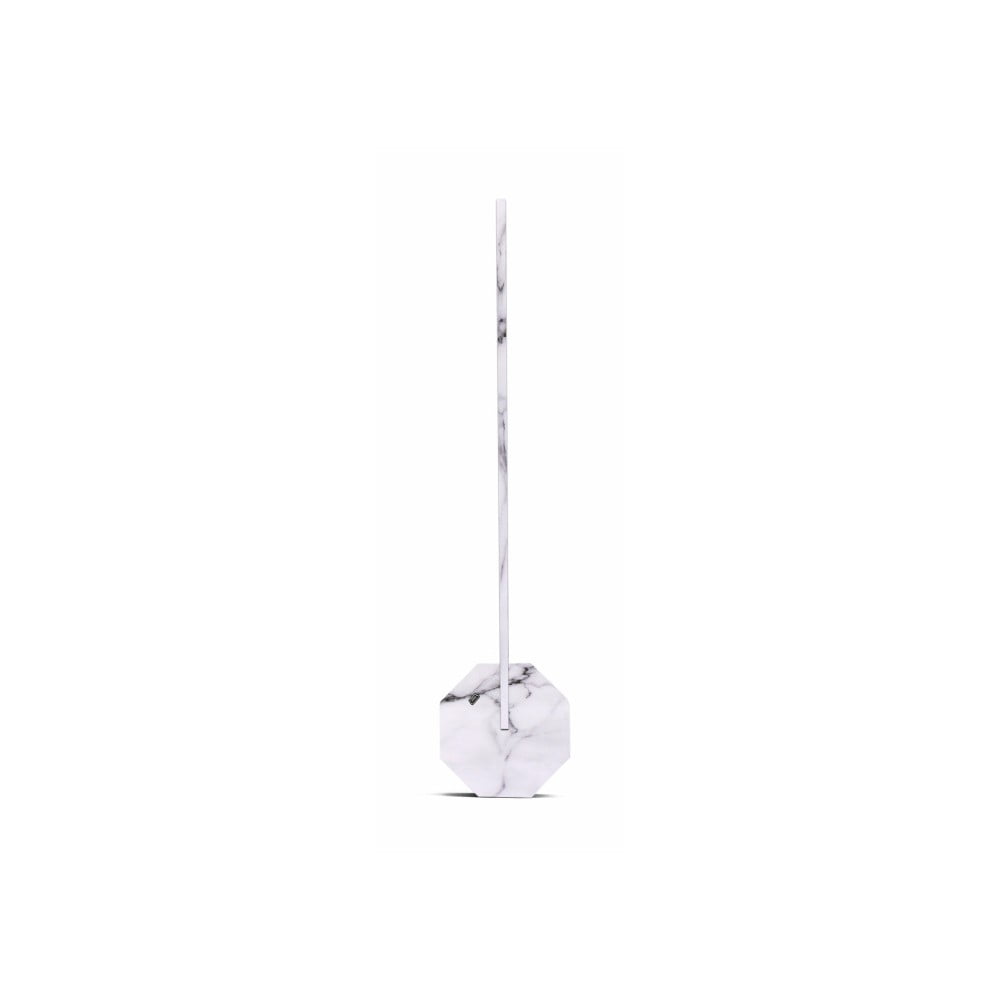 Bílo-šedá stolní lampa v mramorovém dekoru Gingko Octagon Gingko