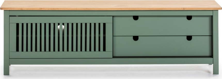 Zelený dřevěný TV stolek Marckeric Bruna Marckeric