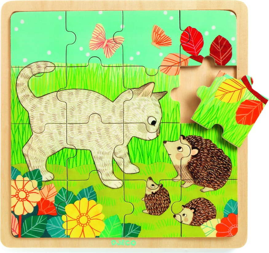 Dětské dřevěné puzzle Djeco Na zahradě DJECO