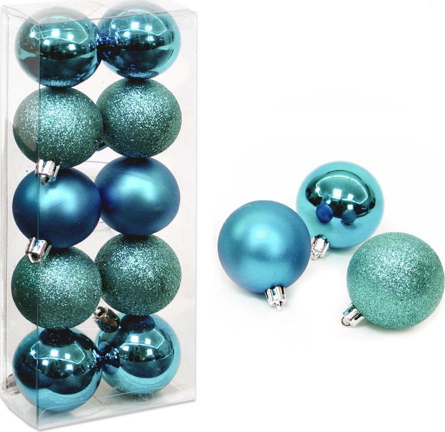 Modré vánoční ozdoby v sadě 10 ks Unimasa Navidad