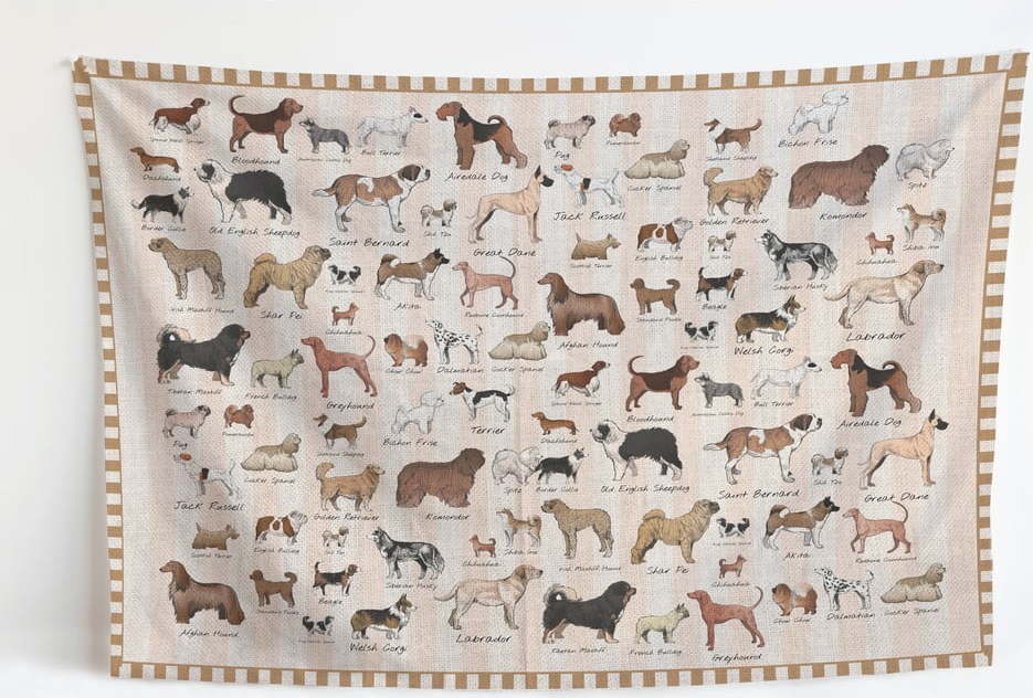 Pléd s příměsí bavlny Little Nice Things Dog Types