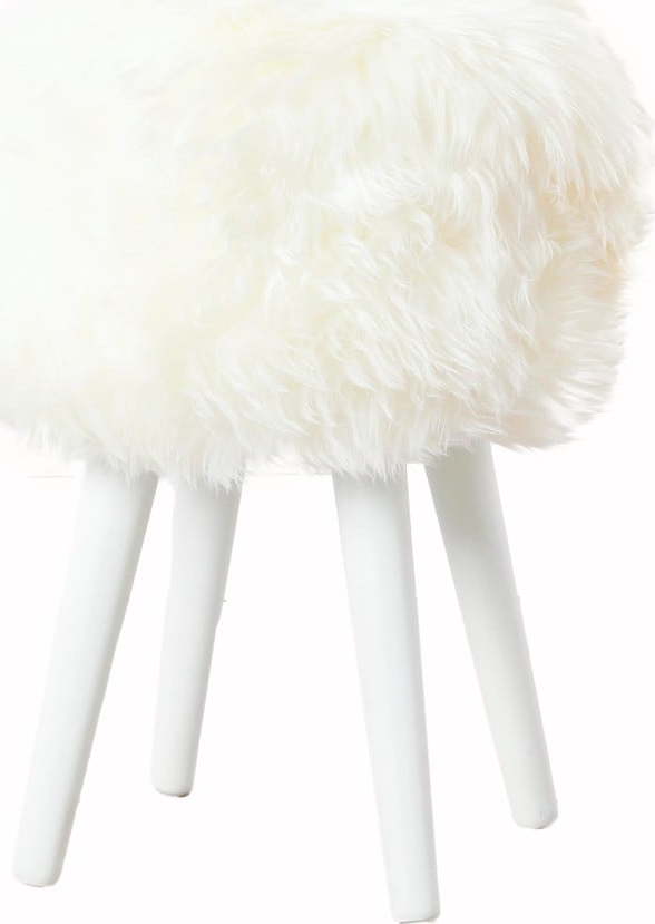 Stolička s bílým sedákem z ovčí kožešiny Native Natural White