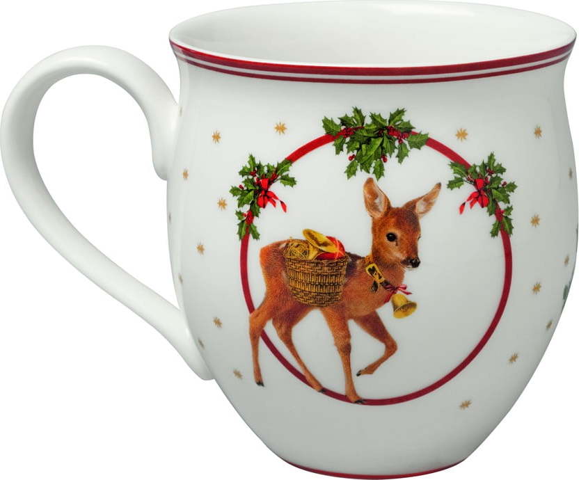Bílý porcelánový hrnek s vánočním motivem Villeroy & Boch Santa and deer Villeroy & boch