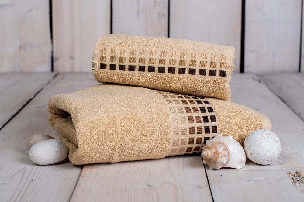 Béžový bavlněný ručník 100x50 cm Darwin - My House My House