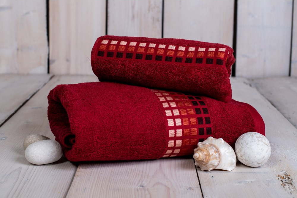 Červený bavlněný ručník 100x50 cm Darwin - My House My House