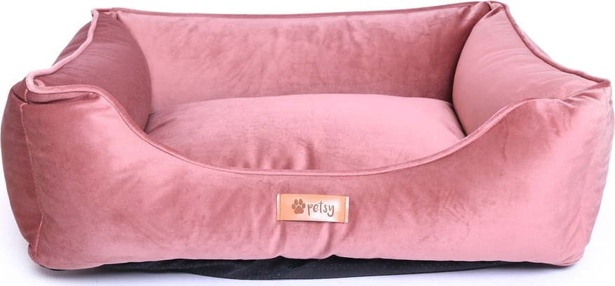 Růžový sametový pelíšek 65x50 cm Royal - Petsy Petsy