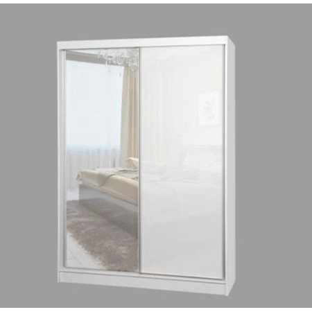 Kvalitní Šatní Skříň Velis 150 cm Černý mat Bílá Furniture