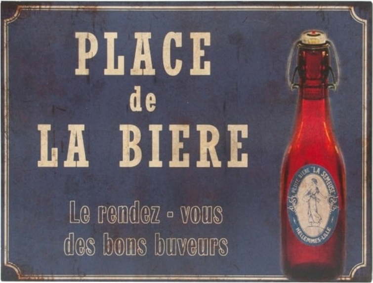 Plechová cedule Antic Line Place De La Biere Antic Line