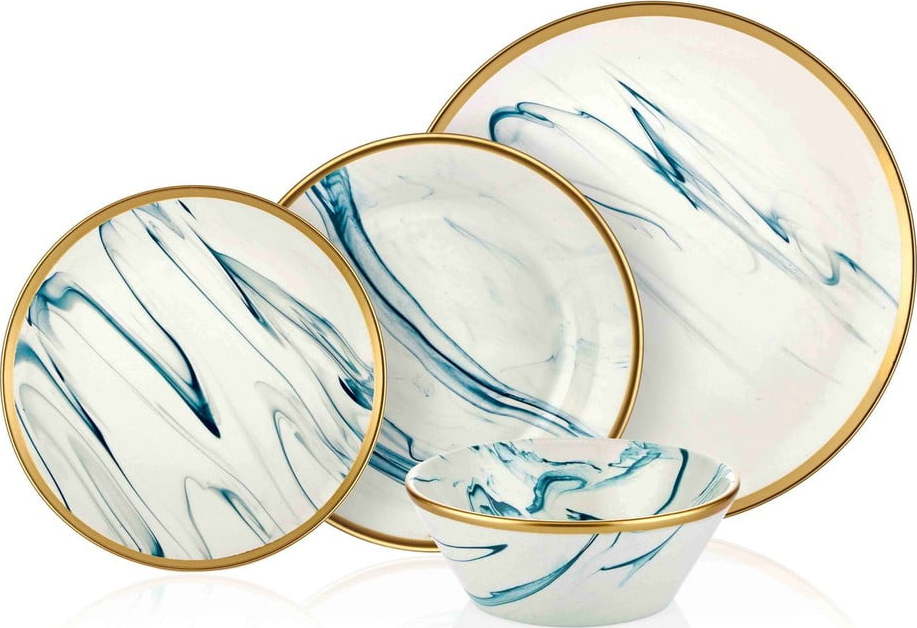 24dílný set porcelánového nádobí Mia Lucid Blues Mia