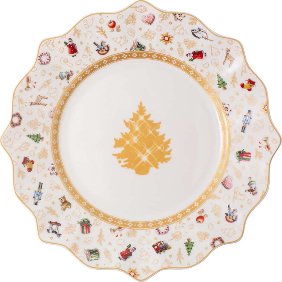 Bílý porcelánový talíř s vánočním motivem Villeroy & Boch