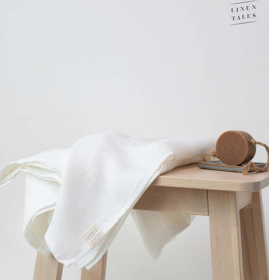 Bílý lněný ručník 65x45 cm - Linen Tales Linen Tales