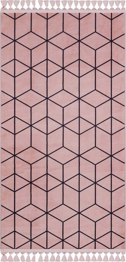 Růžový pratelný koberec 150x80 cm - Vitaus Vitaus