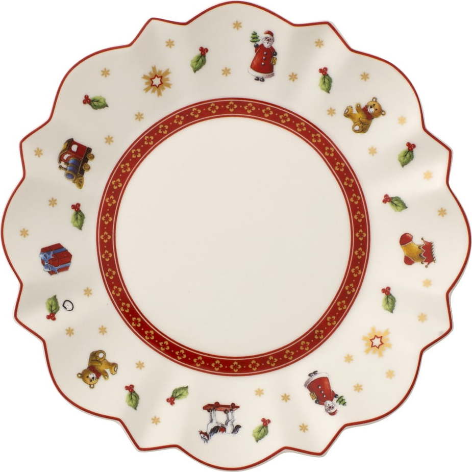 Bílý porcelánový talíř s vánočním motivem Villeroy & Boch