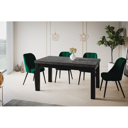 Jídelní rozkládací stůl Classic 140x80 cm Tmavý ateliér Bílá Alpimeble