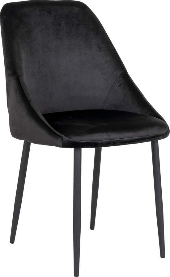 Černé sametové jídelní židle v sadě 2 ks Porto - House Nordic House Nordic