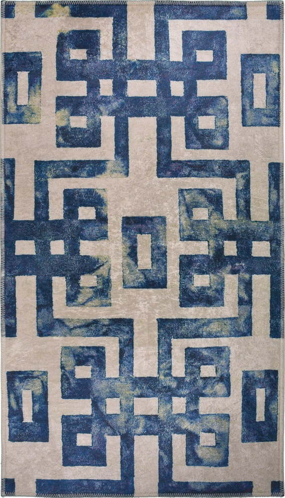 Modrý/béžový koberec běhoun 200x80 cm - Vitaus Vitaus