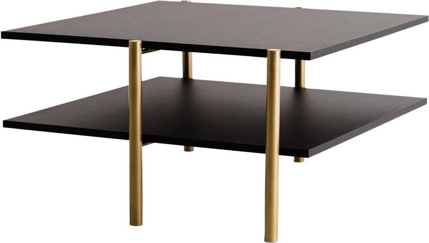 Černý konferenční stolek s černou deskou 80x85 cm Rave - CustomForm CustomForm