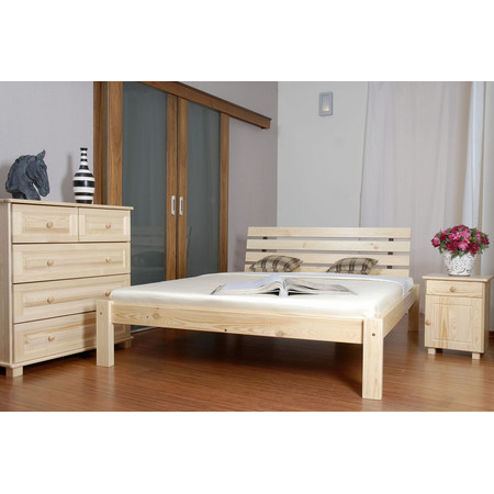Postel KLARA 140x200cm z masivu borovice Dub MAGNAT
