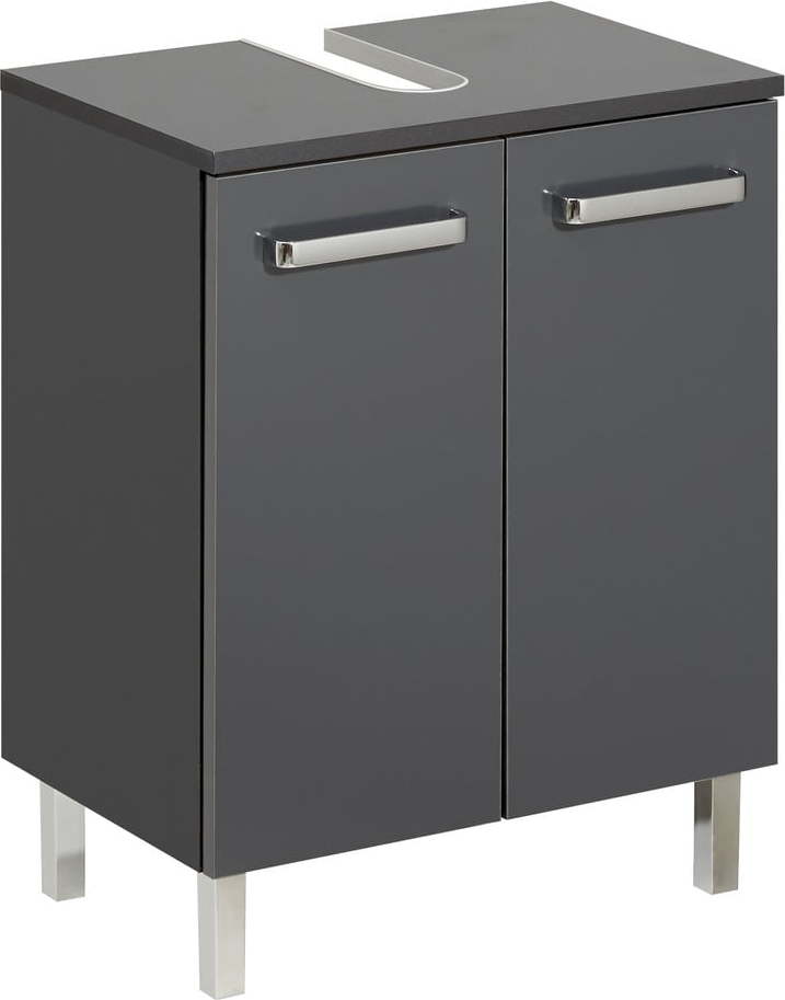 Tmavě šedá skříňka pod umyvadlo bez baterie 50x62 cm Set 311 - Pelipal Pelipal