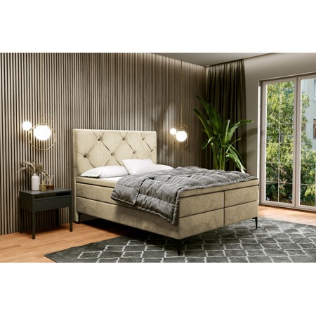 Čalouněná postel Arizona 180x200 cm Krémová KOLA