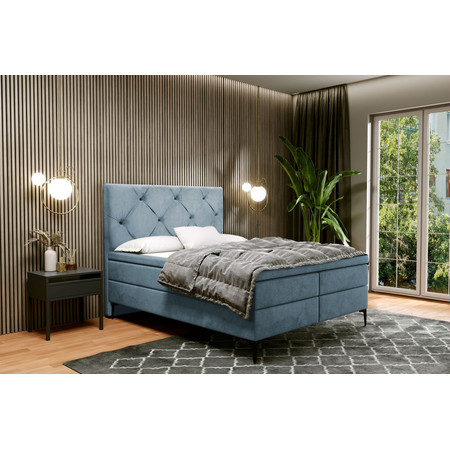 Čalouněná postel Arizona 180x200 cm Světle modrá KOLA