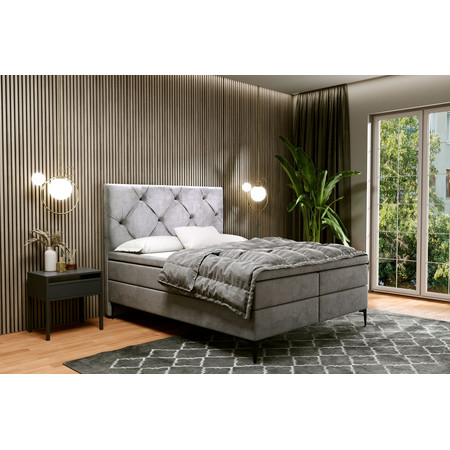 Čalouněná postel Arizona 180x200 cm Světle šedá KOLA