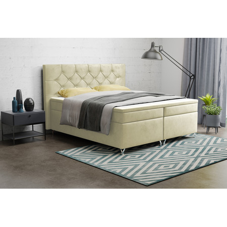 Čalouněná postel Boston 160x200 cm Krémová KOLA