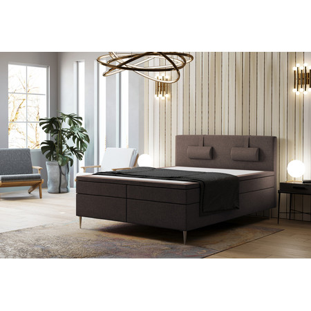Čalouněná postel Brooklyn bez úložného prostoru 120x200 cm Hnědá KOLA