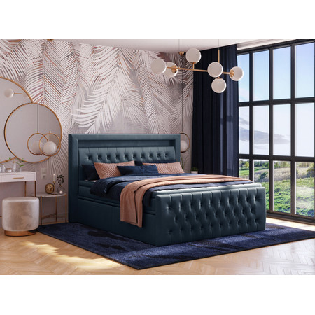 Čalouněná postel CESAR včetně úložného prostoru 180x200 Tyrkysová KOLA