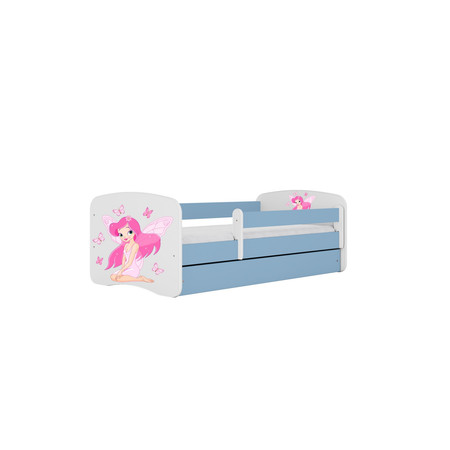 Dětská postel s úložným prostorem Babydream 80x160 cm - víla Bílá + modrá Pěnová matrace Signal-nabytek