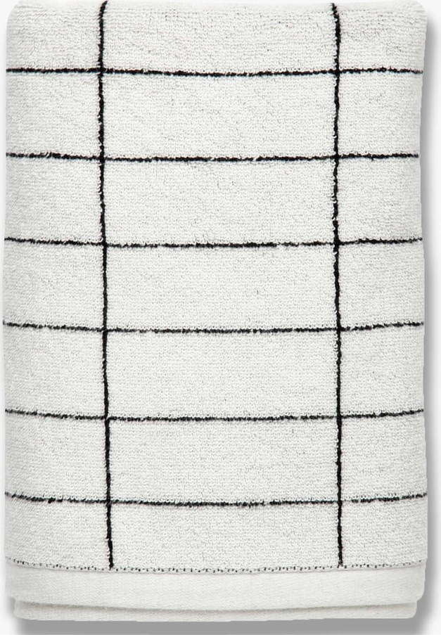Bílá bavlněná osuška 70x140 cm Tile Stone – Mette Ditmer Denmark Mette Ditmer Denmark
