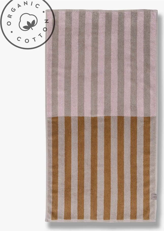 Hnědo-béžový ručník z bio bavlny 50x90 cm Disorder – Mette Ditmer Denmark Mette Ditmer Denmark