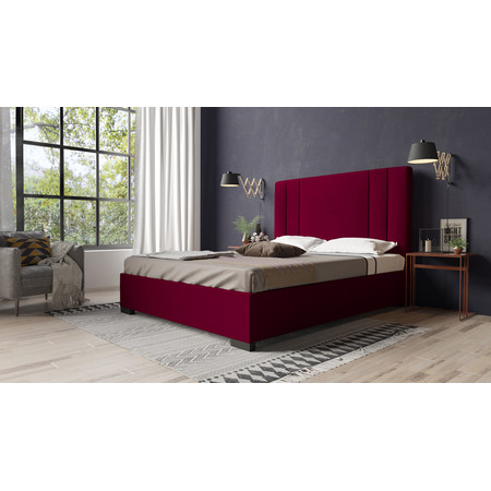 Postel BRAYDEN 09 STANDARD 90x200 cm - černé nohy Červená Signal-nabytek
