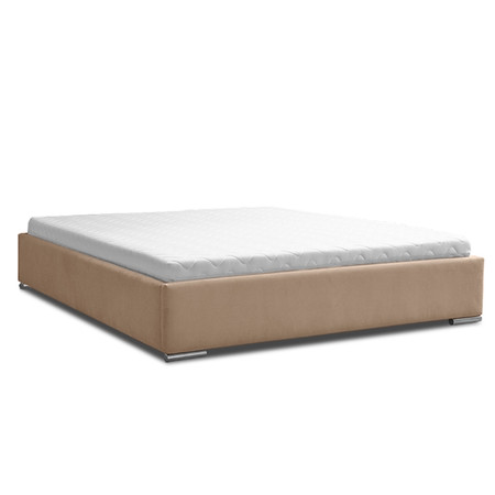 Postel JAXON 16 STANDARD 90x200 cm - stříbrné nohy Světle hnědá Signal-nabytek