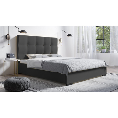 Postel KOLE 08 STANDARD 90x200 cm - černé nohy Černá Signal-nabytek