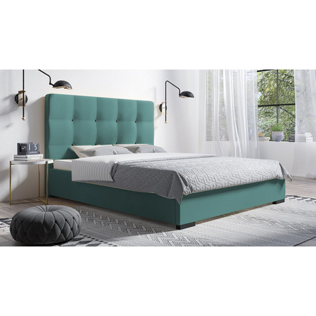 Postel KOLE 08 STANDARD 90x200 cm - černé nohy Zelená Signal-nabytek
