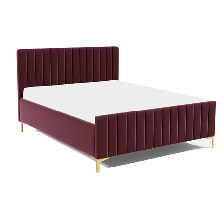 Postel RUBY 25 STANDARD 90x200 cm - zlaté nohy Fialová Signal-nabytek