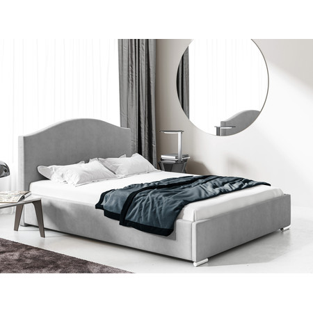 Postel TRISTEN 23 STANDARD 90x200 cm - stříbrné nohy Světle šedá Signal-nabytek
