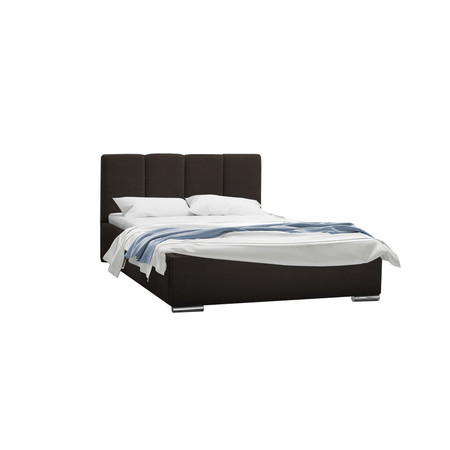 Postel ZAY 02 STANDARD 90x200 cm  - stříbrné nohy Hnědá Signal-nabytek