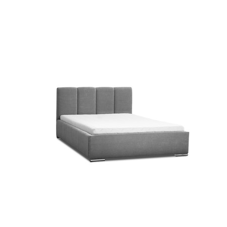 Postel ZAY 02 STANDARD 90x200 cm  - stříbrné nohy Světle šedá Signal-nabytek