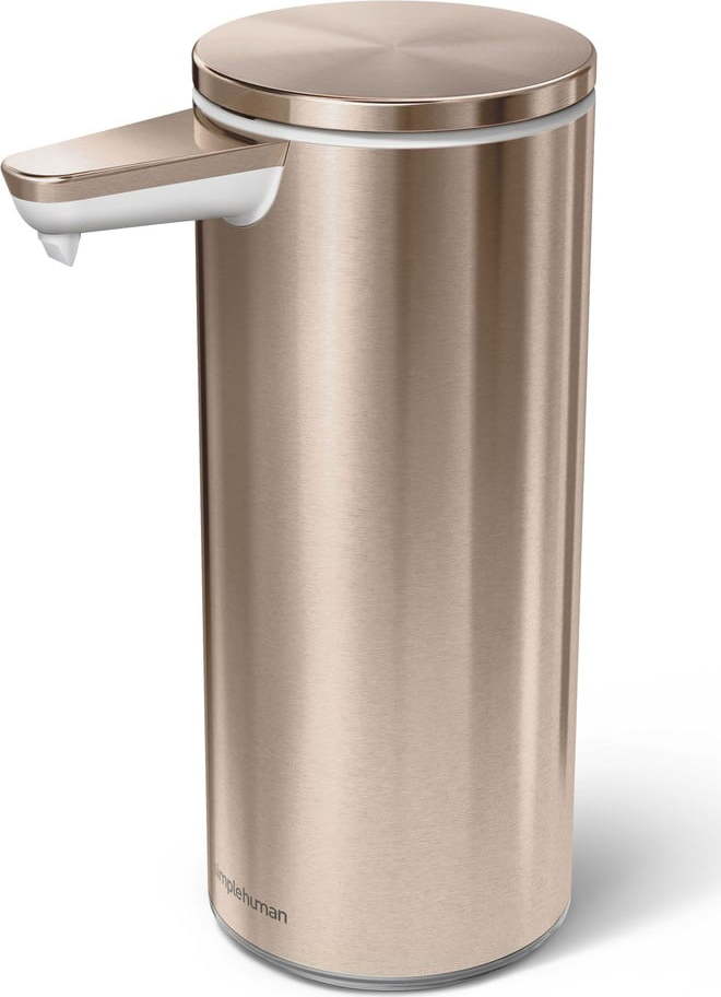Růžový dávkovač mýdla z nerezové oceli 266 ml - simplehuman Simplehuman