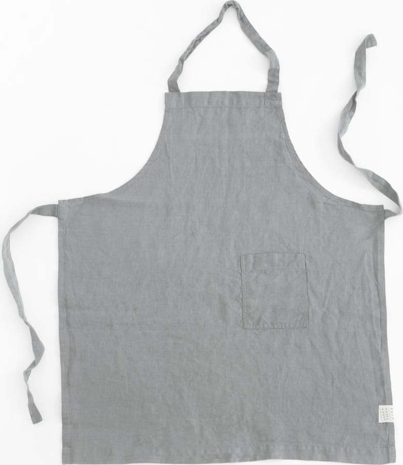 Dětská šedá lněná zástěra Linen Tales Regular