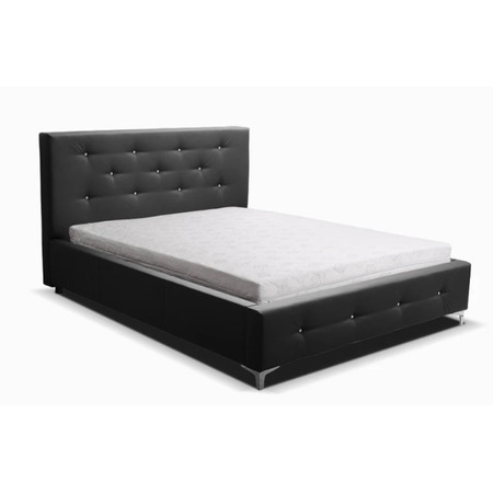 Čalouněná postel AGNES černá rozměr 160x200 cm TT-FURNITURE