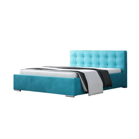 Čalouněná postel DIANA modrá rozměr 160x200 cm TT-FURNITURE