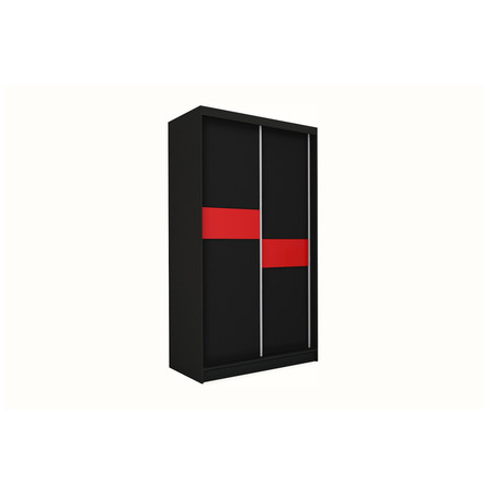 Kvalitní Šatní Skříň Livia 150 cm Černá/červená Furniture