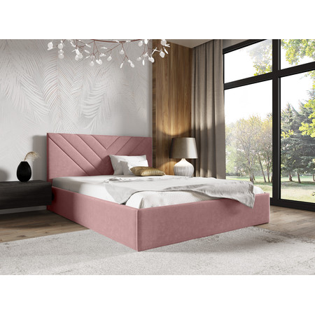 Postel LUCY 3 140x200 cm Světle růžová SG-nábytek