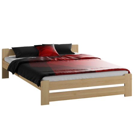 Vyvýšená masivní postel Euro 160x200 cm včetně roštu Borovice Home Line